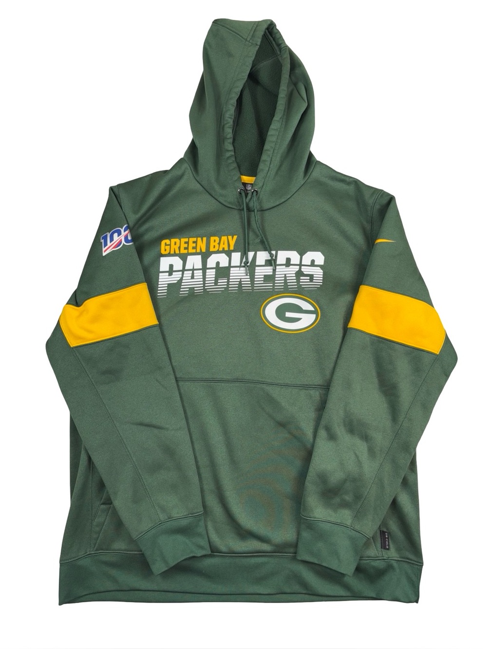 Nike Green Bay Packers NFL 100 Dri‎ Fit Hoodie XL